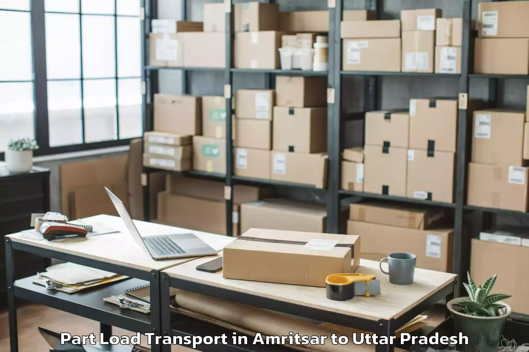 Book Amritsar to Meerganj Part Load Transport Online